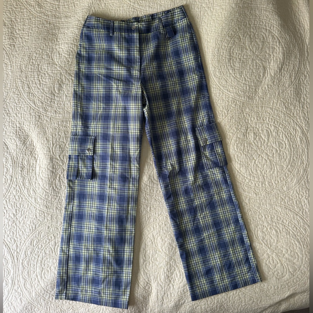 Blue and Yellow Cargo Pants